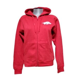 Gen 2 NCAA Women's Red Arkansas Razorbacks Team Logo Hoodie (L)